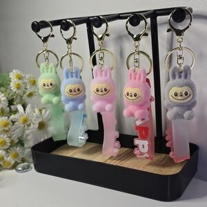 Set of 5 - Multicolor Labubu Keychain Pendant Charm Bundle